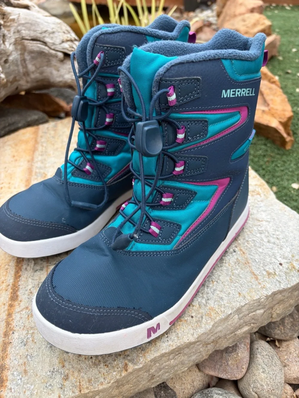 Merrell Snow Bank 3.0 Waterproof Boots Kids Girls US 5 Blue